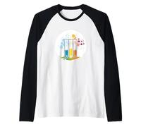 Scatena la creatività nella provetta con colori vivaci Maglia con Maniche Raglan