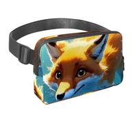 Scatena la tua avventura con il nostro marsupio da viaggio, borsa a tracolla per corsa, escursionismo, ciclismo, perfetta per uomini e donne, bella volpe nuota sott'acqua, Multicolore#03,