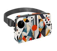 Scatena la tua avventura con il nostro marsupio da viaggio, borsa a tracolla per corsa, escursionismo, ciclismo, perfetta per uomini e donne, bella geometria astratta, Multicolore#04,