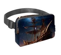 Scatena la tua avventura con il nostro marsupio da viaggio, borsa a tracolla per corsa, escursionismo, ciclismo, perfetta per uomini e donne, antica nave spaziale, Multicolore#04,