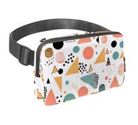Scatena la tua avventura con il nostro marsupio da viaggio, borsa a tracolla per corsa, escursionismo, ciclismo, perfetta per uomini e donne, bella geometria astratta, Multicolore#08,