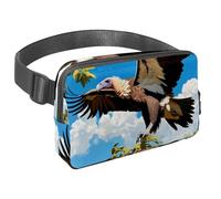 Scatena la tua avventura con il nostro marsupio da viaggio, borsa a tracolla per corsa, escursionismo, ciclismo, perfetta per uomini e donne, carino avvoltoio, Multicolore#04, 1.5x9.0x5.9in/4x23x15cm