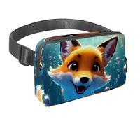 Scatena la tua avventura con il nostro marsupio da viaggio, borsa a tracolla per corsa, escursionismo, ciclismo, perfetta per uomini e donne, bella volpe nuota sott'acqua, Multicolore#04,