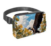 Scatena la tua avventura con il nostro marsupio da viaggio, borsa a tracolla per corsa, escursionismo, ciclismo, perfetta per uomini e donne, carino avvoltoio, Multicolore#08, 1.5x9.0x5.9in/4x23x15cm
