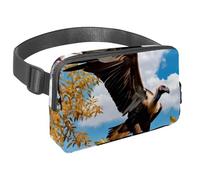 Scatena la tua avventura con il nostro marsupio da viaggio, borsa a tracolla per corsa, escursionismo, ciclismo, perfetta per uomini e donne, carino avvoltoio, Multicolore#03, 1.5x9.0x5.9in/4x23x15cm