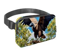 Scatena la tua avventura con il nostro marsupio da viaggio, borsa a tracolla per corsa, escursionismo, ciclismo, perfetta per uomini e donne, carino avvoltoio, Multicolore#05, 1.5x9.0x5.9in/4x23x15cm