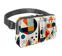 Scatena la tua avventura con il nostro marsupio da viaggio, borsa a tracolla per corsa, escursionismo, ciclismo, perfetta per uomini e donne, bella geometria astratta, Multicolore#02,