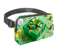 Scatena la tua voglia di viaggiare, borsa a tracolla per uomini e donne, perfetta per corsa, passeggiate, escursionismo e ciclismo, motivo regalo verde, Multicolore#06, 1.5x9.0x5.9in/4x23x15cm