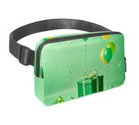 Scatena la tua voglia di viaggiare, borsa a tracolla per uomini e donne, perfetta per corsa, passeggiate, escursionismo e ciclismo, motivo regalo verde, Multicolore#05, 1.5x9.0x5.9in/4x23x15cm