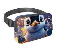 Scatena la tua voglia di viaggiare, borsa a tracolla per uomini e donne, perfetta per corsa, passeggiate, escursioni e ciclismo, adorabile pinguino nuota sott'acqua, Multicolore#03,