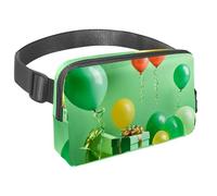 Scatena la tua voglia di viaggiare, borsa a tracolla per uomini e donne, perfetta per corsa, passeggiate, escursionismo e ciclismo, motivo regalo verde, Multicolore#07, 1.5x9.0x5.9in/4x23x15cm