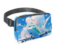 Scatena la tua voglia di viaggiare, borsa a tracolla per uomini e donne, perfetta per corsa, passeggiate, escursionismo e ciclismo, motivo aereo, Multicolore#04, 1.5x9.0x5.9in/4x23x15cm