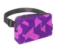 Scatena la tua voglia di viaggiare con il nostro marsupio con cinturino regolabile, perfetto per viaggi, passeggiate e ciclismo, triangolo geometrico dorato argento, Multicolore#04,