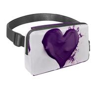 Scatena la tua voglia di viaggiare con il nostro marsupio con cinturino regolabile, perfetto per viaggi, passeggiate e ciclismo, motivo a cuore blu, Multicolore#06, 1.5x9.0x5.9in/4x23x15cm