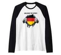 Scatena Lo Spirito Tedesco Chest Rip Maglia con Maniche Raglan