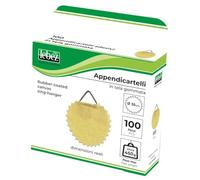 Appendicartelli adesivi - 2 cm - tela gommata - avana - Lebez - conf. 100 pezzi Quantita min. 1