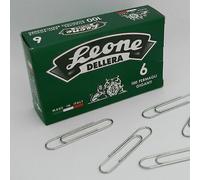 Scatola 100 Fermagli N.6 Mm58 Zincati Antiruggine Leone Cf 10 Pz