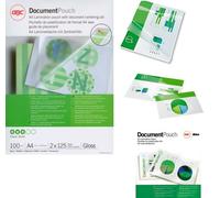 SCATOLA 100 POUCHES PLASTIFICATRICE A4 GBC 125 MICRON X2 COD. 3200723