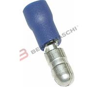 SCATOLA 100PZ FASTON TERMINALE CONNETTORE CILINDRICO ISOLATO MASCHIO BLU