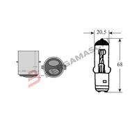 SCATOLA 10PZ LAMPADE LAMPADINE 12V 45/40W BA20D SEMIALOGENA