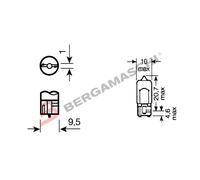 SCATOLA 10PZ LAMPADE LAMPADINE OSRAM 12V 5W HONDA 01-02 T9,5 W1X9,5D