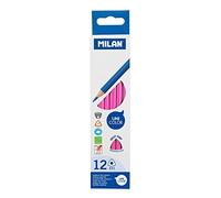 Scatola 12 matite triangolari di colore rosa