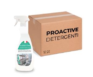 Scatola 12 pezzi di detergente sgrassatore igienizzante idroalcolico ProActive 750 ml