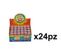 SCATOLA 24 TUBI SPARA CORIANDOLI AD ARIA COMPRESSA PER COMPLEANNO FESTA 11 CM