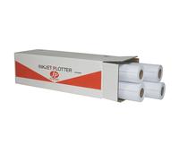 Scatola 4 ROTOLI CARTA per Plotter Ink-Jet - 80gr - 914mm x 50mt - mandrino 51mm