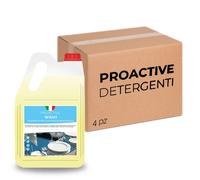 Scatola 4 taniche di detergente per lavastoviglie professionale ProActive Wash 5 litri