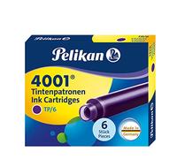 Cartucce inchiostro 4001 (TP/6) - lunghezza 39mm - viola - Pelikan - scatola 6 cartucce