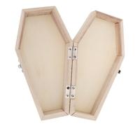 Scatola a Bara in Legno Beige Coperchio, Formato Piccolo