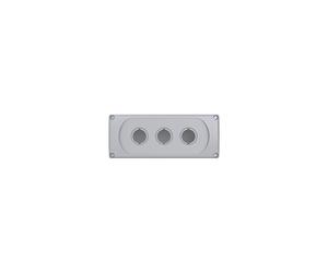 Scatola a pulsante - ABB - Mep3-0 - 3 posti - IP66 - Plastica