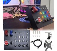 Scatola a pulsanti per PC Sim Racing, mozzo multifunzione con pulsante centrale di controllo per giochi di corse, morsetto regolabile e manopola girevole, ruota simulatore e cambio per ruota SIM e
