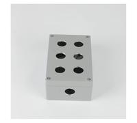 Scatola a sei pulsanti con 6 fori, 160 * 100 * 60, scatola di controllo dell'alimentazione in metallo, scatola di controllo dell'alimentazione impermeabile in alluminio pressofuso da 22 mm