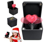 Scatola a sorpresa, regalo con cuore, forte fissaggio magnetico, cuore rosso innamorato nella scatola, può saltare fuori e scuotere, nuova sorpresa al lavoro o a casa, 1,96 in *1,96 in