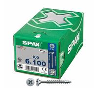 Scatola a viti SPAX Wirox T30 Testa piatta 6 x 100 mm 100 Unità