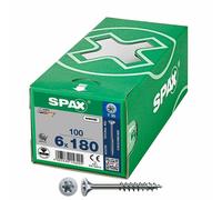 Scatola a viti SPAX Wirox T30 Testa piatta 6 x 180 mm 100 Unità