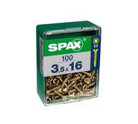 Scatola a viti SPAX Yellox Legno Testa piatta 100 Pezzi [3,5 x 20 mm]
