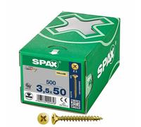 Scatola a viti SPAX Yellox Z2 Testa piatta 3,5 x 50 mm 500 Unità