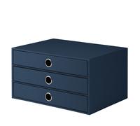 Scatola A4 3cassetti C/asola 250x343x185 Soho Blu Navy 90