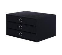 Scatola A4 3cassetti C/asola 250x343x185 Soho Nero 70