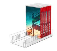 Scatola acrilica per giochi, organizzatore di videogiochi,Organizzatore porta videogiochi - Trasparente può contenere fino a 12 giochi in acrilico con supporto organizer per cuscinetti antiscivolo per