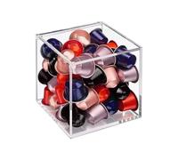 Scatola Acrilico Trasparente Cubo Trasparente,vetrinetta per collezionismo,piccola scatola di raccolta,robusta,antipolvere,per Cosmetici,spezie,tè,cialde caffè,Action Figure,Giocattoli(13X13X13CM)