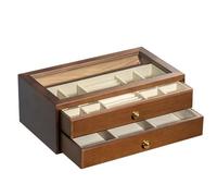 Scatola ad anello in legno massiccio di cassetto multiscaio tipi di stoccaggio scatola per trucco contenitori cosmetici Contenitori di cartoleria desktop Orecchini Orecchini di gioielli per gioielli