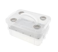 Scatola Allevamento Bachi da Seta Pannello Rimovibile e divisori | Plastica, Base Opaca Antiscivolo, Pareti Alte Ventilate, per Osservazioni Scolastiche e Cura Quotidiana