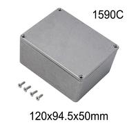 Scatola Alluminio Argento per Strumenti Elettrici Contenitore Strumento Leggero