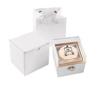 Scatola anello di nozze, scatola di anello - Scatola di anello girevole torta di orso piccolo - Accessori per gioielli per torte di orso Memorizzazione orecchini reversibili per bracciali, S Day