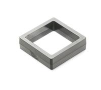 Scatola Anello Espositore galleggiante 3D con supporto sospeso for ciondolo, collana, bracciale, anelli, orecchini, portagioie(Gray,9x9x2cm)
