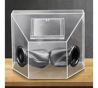 Scatola Antipolvere Completamente Chiusa Con Luce LED, Coperchio In Acrilico Trasparente Con Ventola, Lucidatrice Da Tavolo Completamente Chiusa Per Intaglio, Taglio(45cm)